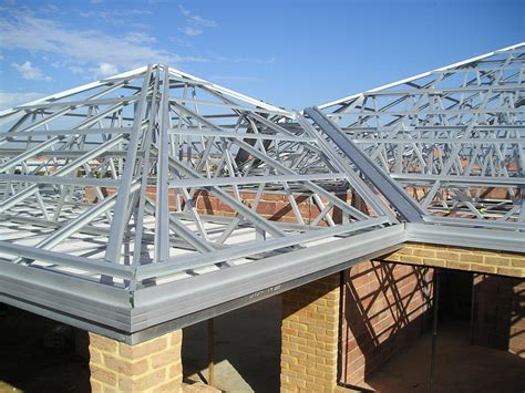 metal roof on a frame house|lightweight steel truss design.